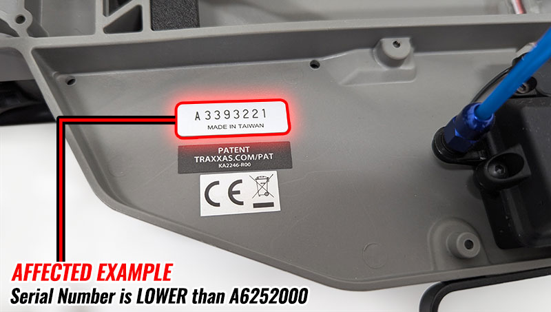 Affected: Serial Number is Lower than A6252000